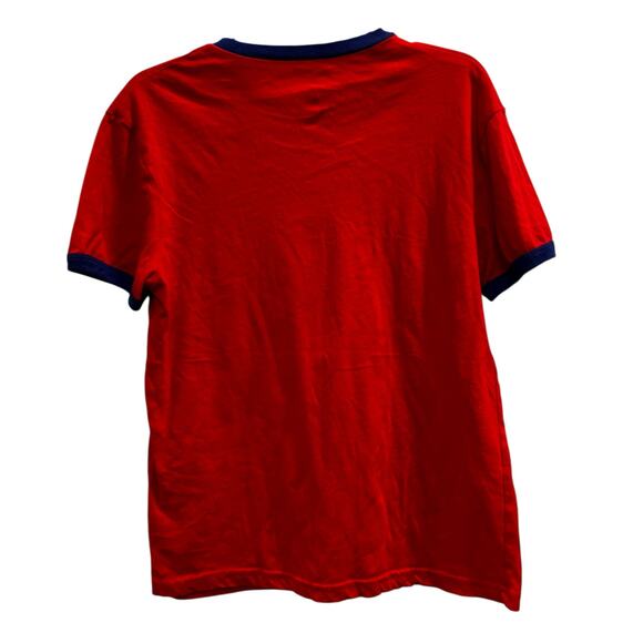 Red ELF Will Ferrell ringer tee Super Soft Jersey knit Christmas Sz M - Picture 2 of 5